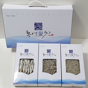 통영애찬 멸치3종 선물세트 5호(중멸치250g/소멸치250g/세멸치300g), 1개