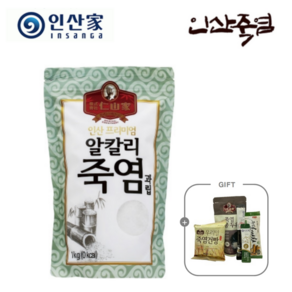 (주)인산가 정품 프리미엄 알칼리 죽염 과립 1Kg+2개 이상 구입시 인산가 다양한 사은품(블랙크런치(10g)2개+죽염두유+천마차+죽염커피)/인산죽염