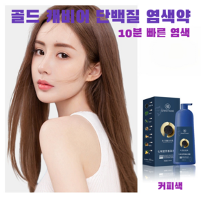 골드 캐비어 단백질 염색약 10분 빠른 염색 세럼염색제 500ml