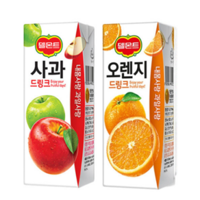 델몬트 오렌지 드링크 190ml 24팩 + 델몬트 사과 드링크 24팩