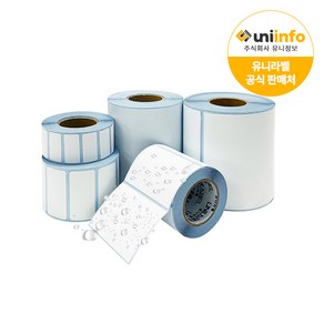 UNILABEL 유포라벨 10~100mm 바코드 롤라벨 라벨지 롤용지 라벨 프린터, 60 x 80 x 600매, 1개