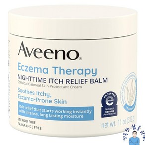 Aveeno 아비노 보습크림 이그지마테라피 이그지머 에그지마 크림밤 건조피부 저자극 나이트 크림, 311g, 2개