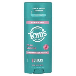 Toms of Maine 알루미늄 무함유 데오드란트 로즈 바닐라 92G 3.25OZ), 1개