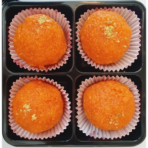 ** Motichoor Laddu ** sweet Balls India Food / 4ball / 러두 . 라두 인디아 쿠키