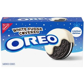 OREO 화이트 퍼지 커버 초콜릿 샌드위치 쿠키 홀리데이 241g 8.5온스