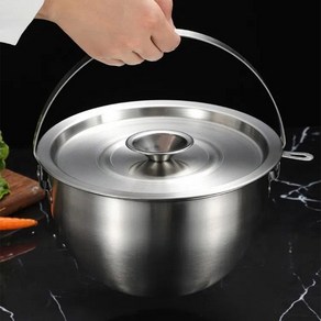 [지안26] 스텐 캠핑냄비 전골 24cm 직화, 1개, 스텐스틸