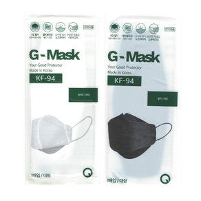 (무료배송) 국내생산 G-MASK 화이트 KF94 황사 보건용 마스크 대형, 50개