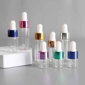 유리 공병 펄탑 미니 스포이드 페이스 에센스 오일 만들기 DIY, 2ml, 1개, 블루