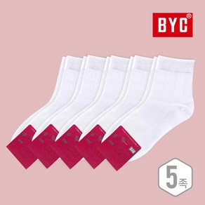 BYC 여자 중목양말 학생양말 5족