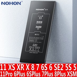 NOHON 노혼 자가수리 배터리 아이폰11 Pro 아이폰XS MAX 아이폰XR X 아이폰SE 2020 아이폰8 7 아이폰6S 6 8플러스 7플러스 6S플러스 6플러스 5S 5 교체