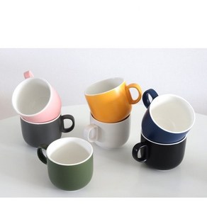 위즈라인 쁘띠 머그컵 2size/ 7colo 무광, 3.블랙_270ml, 1개