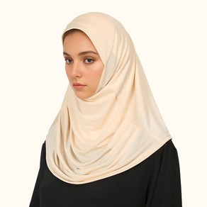 히잡 hijab 여성용 즉석 대마 머리 스카프 목 커버 스포츠 핀리스 이슬람 숄 및 랩 단색