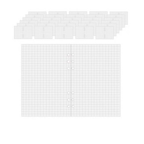 빅드림 꾸꾸까까 6공 다이어리 모던속지 모눈노트 10p, 20매