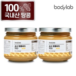 순수 땅콩버터 100 스무스 200g x 2병 국내산 땅콩 국내 제조 무첨가, 없음, 2개