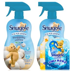 섬유탈취제 섬유향수 스프레이 허거블코튼 470ml 2개+체험팩 증정 2개, 2개