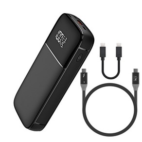 100W 초고속 보조배터리 휴대폰 노트북 휴대용 고속 충전기 PD PPS QC 대용량 20000mah 썬더볼트3 케이블 T60 T120, PPS 초고속 충전2.0 보조배터리T60