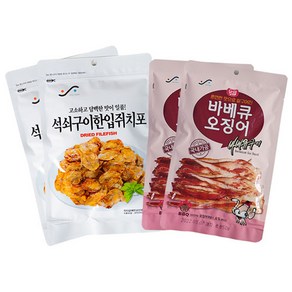 바베큐오징어 50g*2+석쇠구이한입쥐치포 100g*2