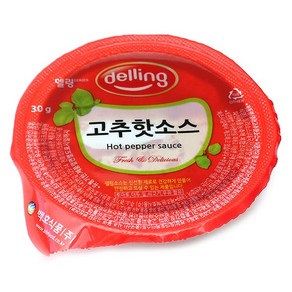 푸드올마켓_ 델링 일회용 고추핫소스 한박스(30g x 100ea), 100개, 30g