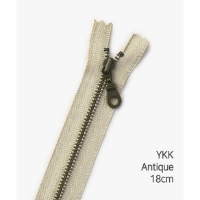 퀼트스타 YKK 클래식 도넛 앤틱지퍼 18cm_젠틀베이지, 1개, 젠틀베이지