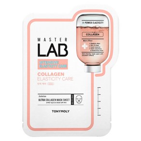 토니몰리 마스터 랩 콜라겐 엘라스티시티 케어 뷰티 마스크 시트 19g Maste Lab Collagen Elasticity Cae Beauty Mask Sheet, 1개, 1개입