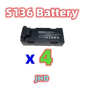 JHD 오리지널 드론 배터리 S136 회피 액세서리 GPS RC, 04 S136 Battey 4 PCS, 04 S136 Battey 4 PCS, 4개