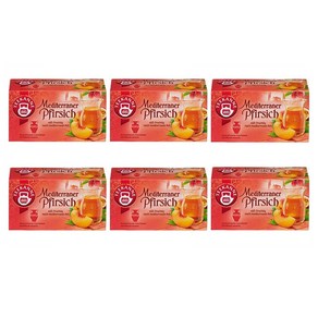 티칸네 복숭아티 지중해 과일차 티백 20개입 50g x6개 TEEKANNE Mediteanean peach, 6개