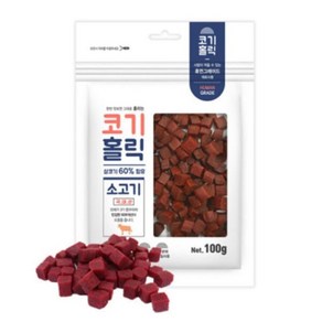 [에이치플러스몰] 코기홀릭 휴먼그레이드 강아지간식 소고기 100g, 1개