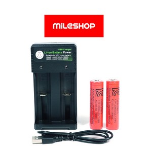 18650 배터리 충전기 세트 2000mAh 7.4Wh 충전지 리튬이온 2구 4구 충전기, 2000mAhx2ea+2구충전기, 1개