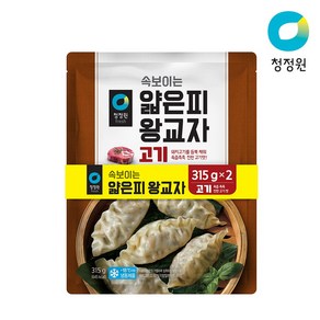 ] [청정원] 얇은피 왕교자 고기만두 630g (냉동), 1개