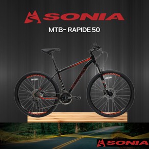 [아텍스] SONIA RAPIDE 50 27.5인치 24단 알루미늄 MTB 자전거 2022, 블랙/레드, 15.5, 1개