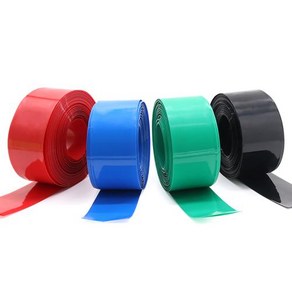 열수축튜브 PVC 열 수축 튜브 배터리 랩 색상 절연 1M 40mm 43mm 45mm 50mm 55mm 60mm 66mm, 37)60mm - Red, 1개