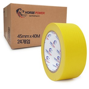 HORSE POWER 홀스파워 SBT04 자동차 도장 도색 종이마스킹테이프 노랑 45mm x 40M, 24개