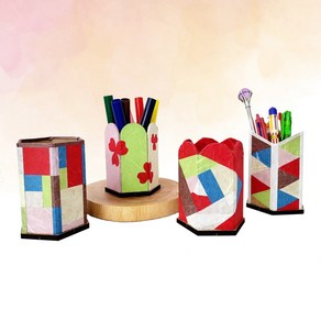 연필꽂이 만들기 공예 재료 DIY 미술 아동 돌봄 교실 방과후 초등 학생 키트 어린이 수업 그림그리기 놀이, 연필꽂이(네조각)