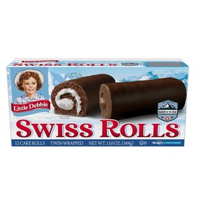 Little Debbie Swiss Rolls 리틀데비 스위스 롤, 369g, 1박스