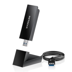 NETGEAR 나이트호크 WiFi 6E USB 3.0 어댑터 AXE3000 트라이밴드 (A8000), 1개