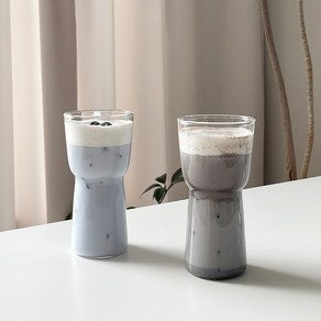 힐즈 유리컵 450ml, 투명, 2개