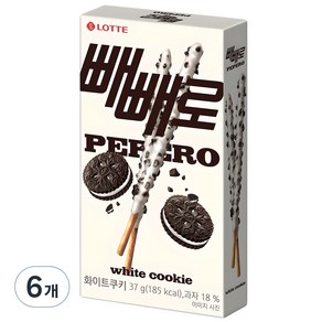 빼빼로 화이트쿠키, 37g, 6개