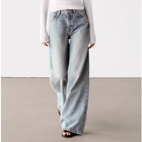 3Y10254 ZARA 여자신상 웨싱 데님팬츠 캐주얼 와이드핏 청바지 05028928426