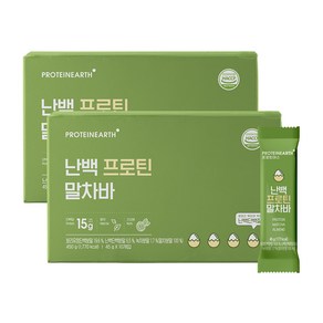 프로틴어스 난백바 말차 프로틴바 단백질바 에너지바, 450g, 2개