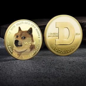 시바 INU 동전 행운 코인 SHIB 도지동전 킬러 CRYPTO 금속 금도금 물리적 시브 도지 기념 주화, [02] Dogecoin 2