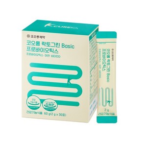 코오롱제약 [코오롱제약] 락토그린 Basic 프로바이오틱스 (2g*30포) 프로바이오틱스 비타민D 아연함유 프리바이오틱스, 1개, 30회분