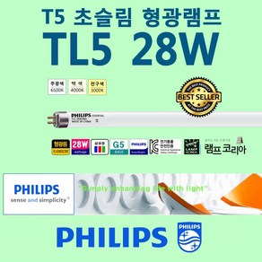 필립스 PHILIPS 14W 21W 28W T5 초슬림 삼파장 형광 간접 조명 등, 21W-주광색-865-환하게 밝은 흰 빛-2개, 2개