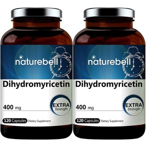 2 팩 NatueBell Dihydomyicetin DHM AS Hovenia Dulcis Extact 400MG 120 캡슐 알코올 소비 지원 보충 GMO, 2개, 120정