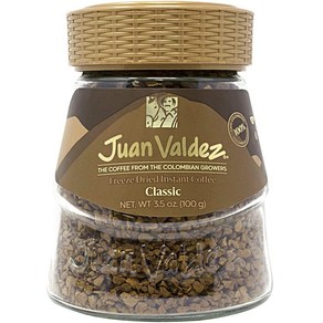 Juan Valdez Feeze Died Coffee Classic Flavo 3.5 Juan Valdez 동결 건조 커피 클래식 맛 3.5온스 - 프리미엄 콜롬비아 커, 100g, 1개, 1개입