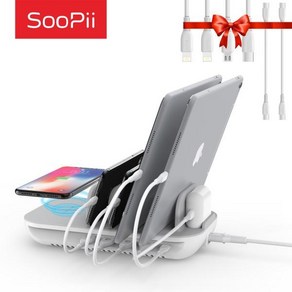 soopii 5포트 USB PD PPS 멀티 고속 무선충전기 Wiv6Po, 옵션선택 :  본상품선택, 1개