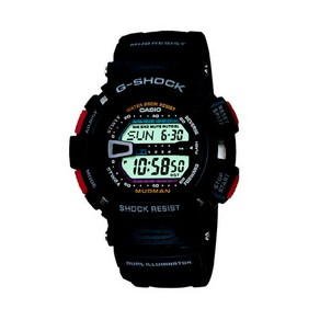 [G-SHOCK] 지샥 G-9000-1DR 머드맨라인 방진구조 블랙 레드포인트 라운드 전자시계