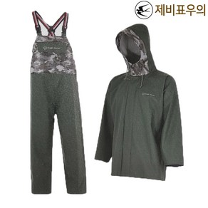 제비표 우의 FM-101 해상 작업복 OD그린+카모 각별매 상의 멜빵바지 M~2XL 자켓 하의 바다 양식 양어 일육, 02-상의_L(100), 1개