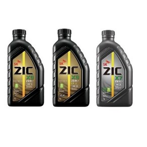 ZIC X9 X7 ZERO 0W16 0W20 0W30 가솔린 디젤 하이브리드 LPG PAO첨가 지크 제로 1L, 1개