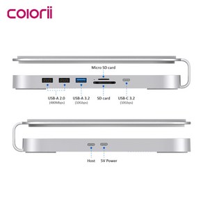 Coloii USB C 허브 하드 드라이브 인클로저 타입 도킹 스테이션 NVME M.2 SSD 케이스 4K M1 M2 맥 미니 스튜디오용, [01] MC50M(Without HDMI), 1개