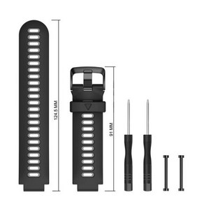 호환밴드 시계 스트랩 스마트 포러너 시계 밴드 야외 실리콘 735XT 용 735/220/230/235/620/630 가민 소프, 1) Black Gay